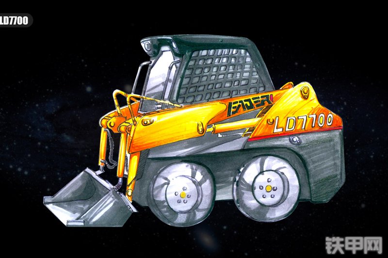 雷道机械ld7700轮式滑移装载机