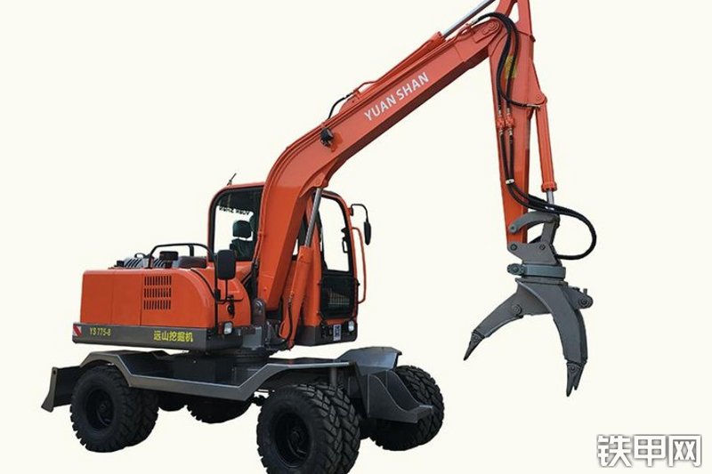 远山机械YS775-8带夹石器挖掘机整机外观
