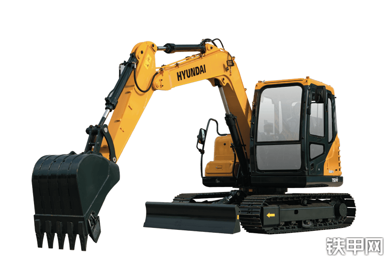 现代R75BVS挖掘机整机外观