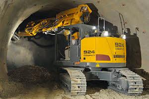 利勃海尔R924紧凑型隧道挖掘机整机外观