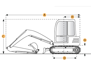 沃尔沃EC20伸缩式履带挖掘机整机外观