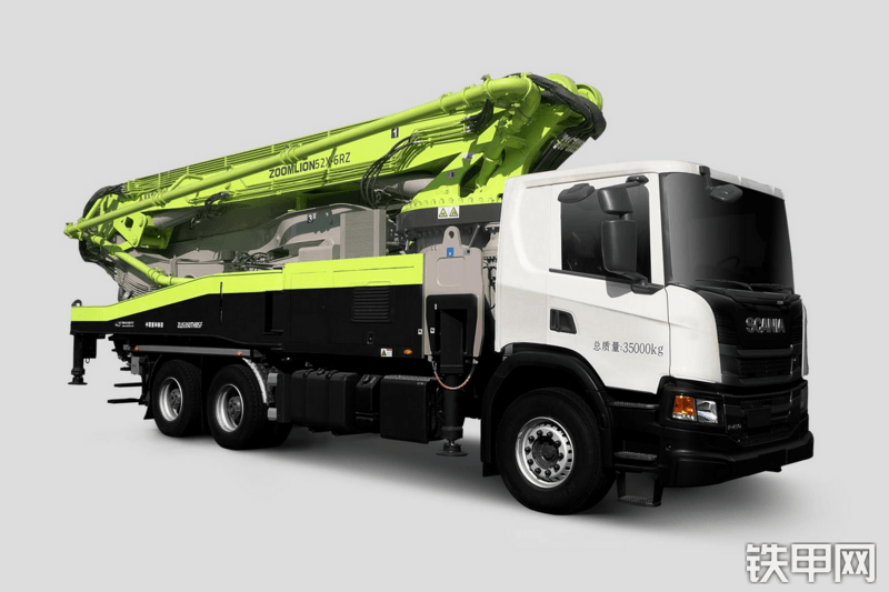 中联重科三桥52M斯堪尼亚国六泵车整机外观