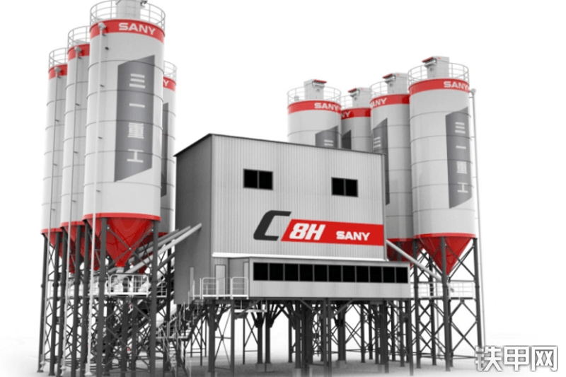 三一重工HZS300C8H（环保站）混凝土搅拌站整机外观