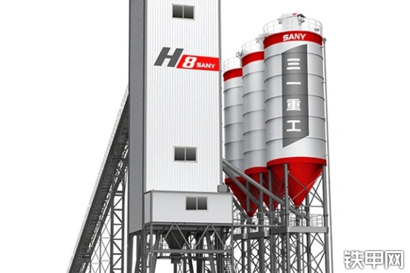 三一重工HLS300H8混凝土搅拌站整机外观