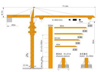 鸿达建工QTZ200起重机整机外观