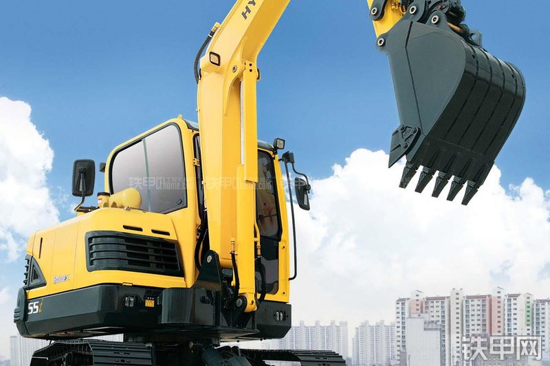现代R55i挖掘机整机外观