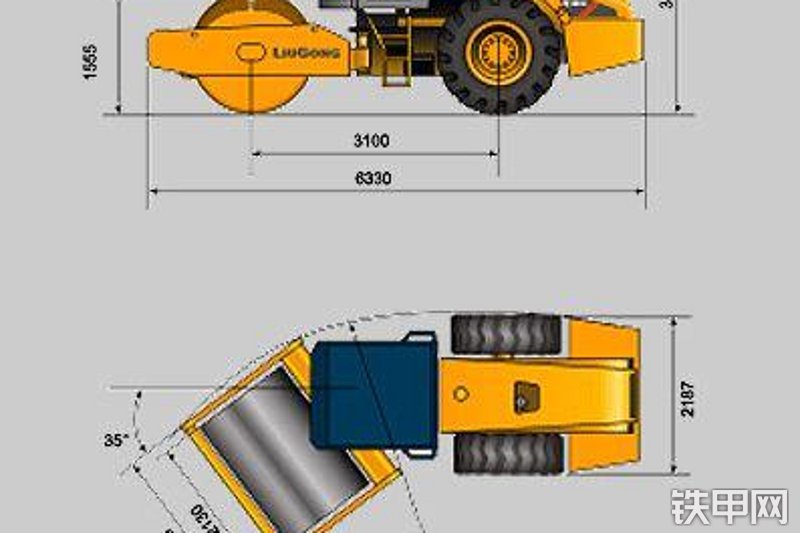 柳工612H全液压压路机整机外观