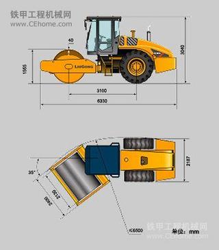 柳工614H全液压压路机整机外观