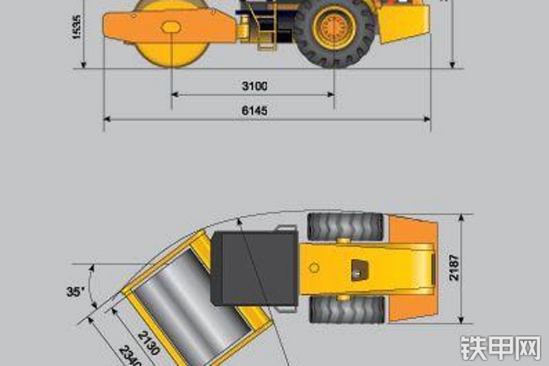 柳工628H全液压压路机整机外观